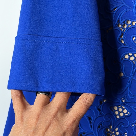 Cynthia Steffe Blue Cut Out Long Sleeve Dress SIZE 6 - Picture 6 of 9